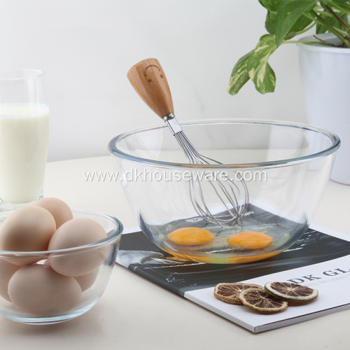 Glass Mixing Bowl with Silicone Lid Can Cover